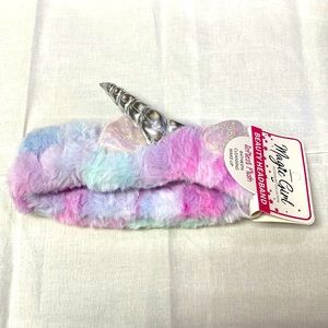 Magic Girl Beauty Headband Softest Plush bath and spa unicorn furry stretchy new